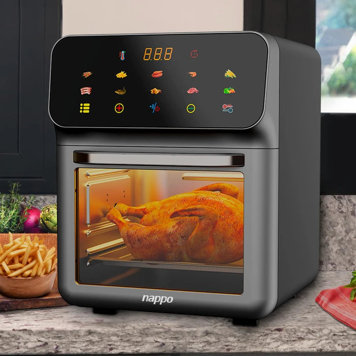 Freidora sin Aceite nарро Digital EXTRA GRANDE 10L 1350W Multifunción + Manopla y Pinza DE REGALO